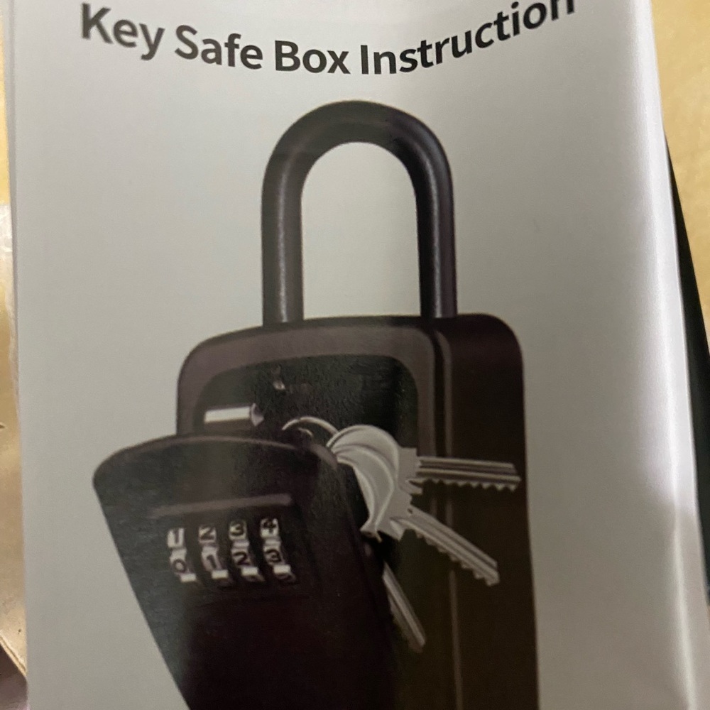 Black Key Safe Box with Combination Lock
